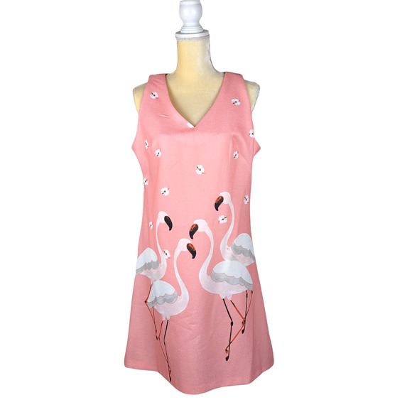 Julian Taylor Flamingo Shift Dress 